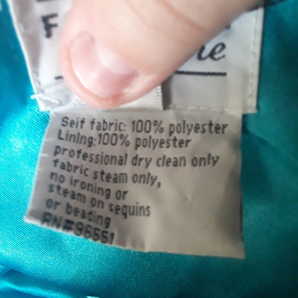 Faviana Couture Blue Sequin Prom Dress - Picture 7 of 8